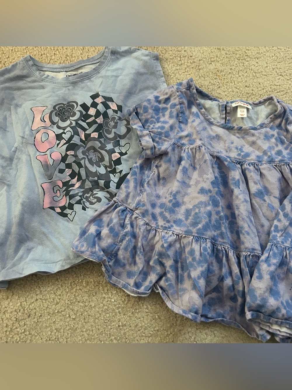lot of 2 girl’s purple summer tops size 8